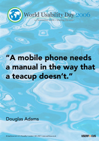 A mobile phone needs a manual in the way that a teacup doesn't.